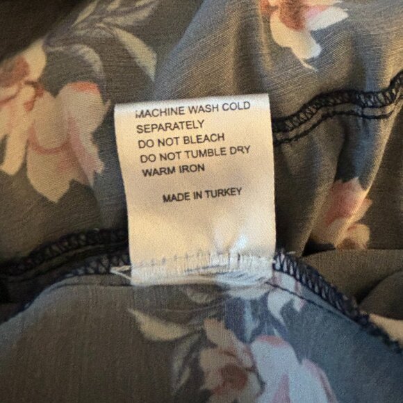 Lug Von Siga Maxi Blue w/ Pink Floral Dress - Size 42FR/US10 - Picture 6 of 16